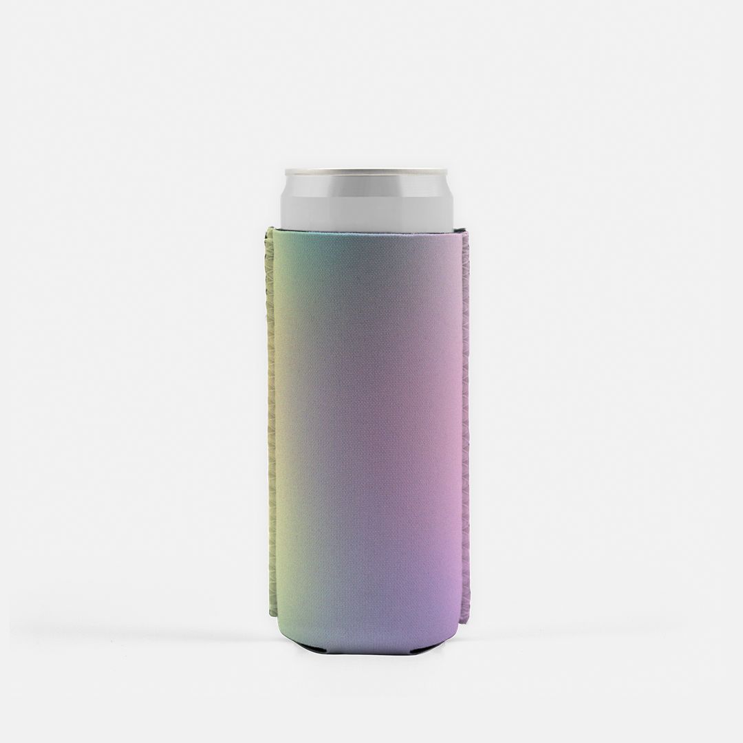 Slim Can CoolerRetro Rainbow Ombre Koozie, Slim Can Cooler, Mermaid Gradient, Vintage Sunset Inspired, 80's 90's Fun Party Accessory