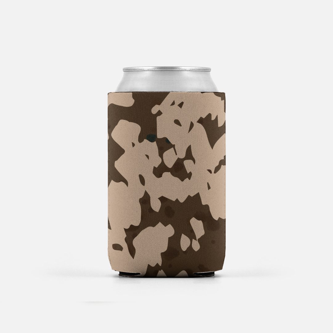 Chocolate Mousse Cow Print Cowhide Koozie